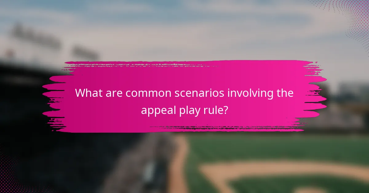 What are common scenarios involving the appeal play rule?