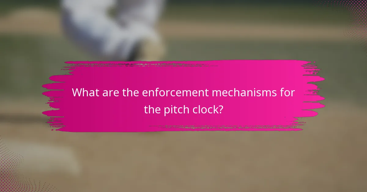 What are the enforcement mechanisms for the pitch clock?